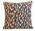 Designers Geometric Teal/Red/White/Gold Feather/Down Pillows 22" Square - Pair For Sale In Los Angeles - Image 6 of 7