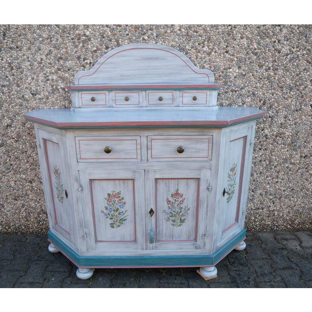 1990s Vintage Lacquered Corner Sideboard. 1990s For Sale - Image 5 of 16