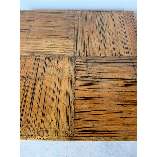 1980s Postmodern Parsons-Style Checkered Wood Coffee Table For Sale In Miami - Image 6 of 12