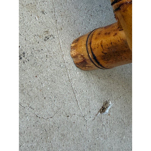 Brighton Pavilion Vintage Boho Coastal Brighton Pavilion Style Scorched Bamboo Étagère by Goldenrod For Sale - Image 4 of 12