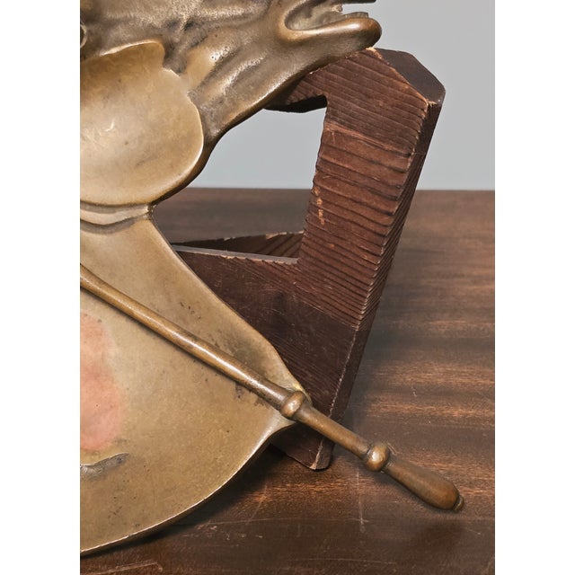 Metal Vintage St. Louis Car Company Brass Horse‑Head Ashtray – Railway Industrial Decor For Sale - Image 7 of 12