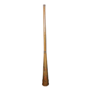 Antique Copper Horn Vessel 33” Tall | Handcrafted Riveted Primitive Folk Decorative Object