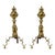 Federal Style Brass Beehive Fireplace Andirons C1920 For Sale - Image 6 of 10