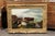 A large size English late 19th century framed pastoral oil painting depicting cattle, sheep and goat in a landscape. The...