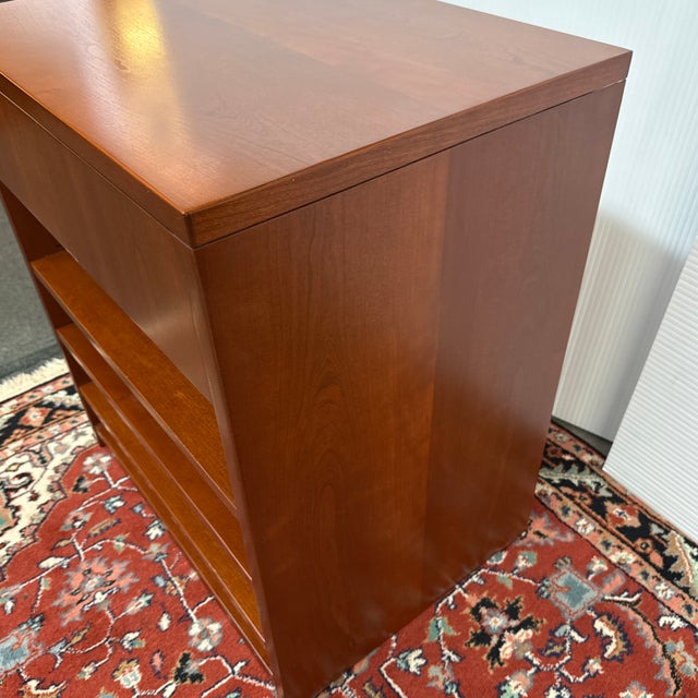 Cherry Wood Media Storage Cabinet, Vintage For Sale - Image 12 of 12