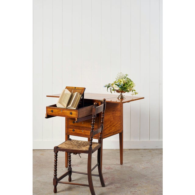 Brown Early 19th Century Mahogany Inlaid Writing Cabinet For Sale - Image 8 of 15