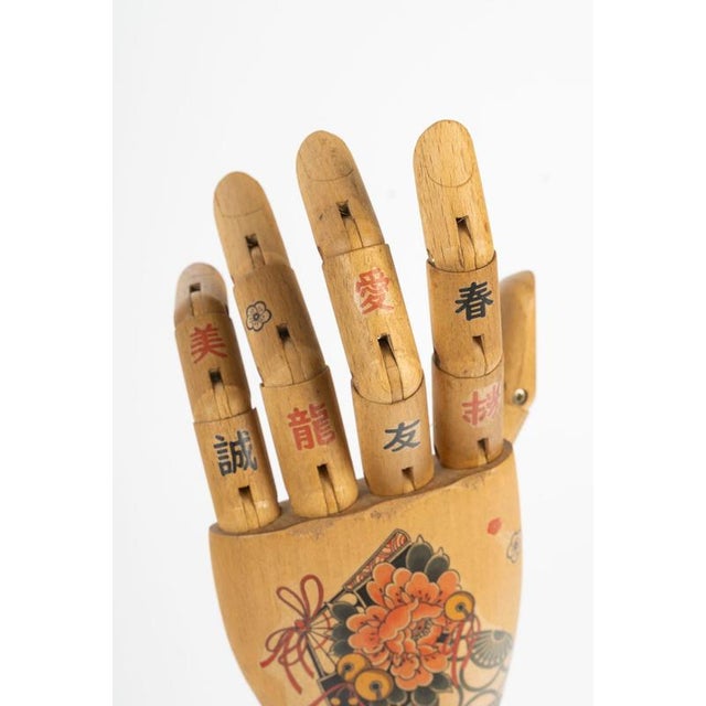 Wood Mobile Arm with Tattoos, 20th Century For Sale - Image 7 of 12