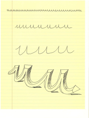 David Hockney, U from Hockneys Alphabet, Lithograph