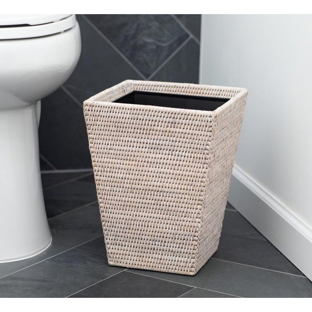 It is important to decorate your home with soul and personality. This Square tapered waste basket with metal liner will...