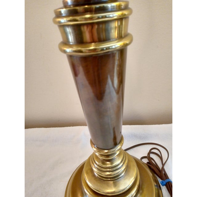 Mid-Century Modern Mid Century Retro Stiffel Style Polished Brass Candlestick / Accent Lamp For Sale - Image 3 of 6