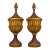Large Italian Neo-Classical Style Gilt and Gesso Painted Wall Mounted Urns -Pair For Sale