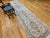 Fine Persian Tabriz Runner, Hand-Knotted Wool & Silk, Floral Medallion Pattern, Ivory & Pale Sage, 3x13 For Sale In Chicago - Image 6 of 15