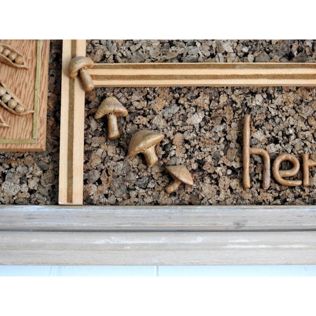 Wood 1960s Modern Farmhouse Kitchen Wall Sculpture Decor For Sale - Image 7 of 13