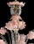 Early 21st Century Venetian Gold and Pink Floral Murano Glass Chandelier For Sale - Image 9 of 13