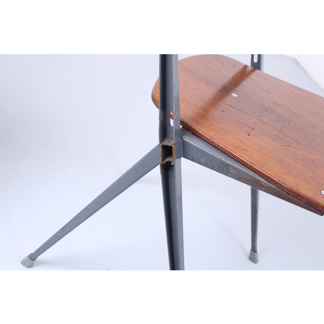 Metal Pyramid Chairs by Wim Rietveld for Ahrend De Cirkel, 1960s, Set of 6 For Sale - Image 7 of 18