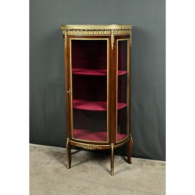 Small Antique Mahogany Display Cabinet, 1890s For Sale - Image 3 of 18