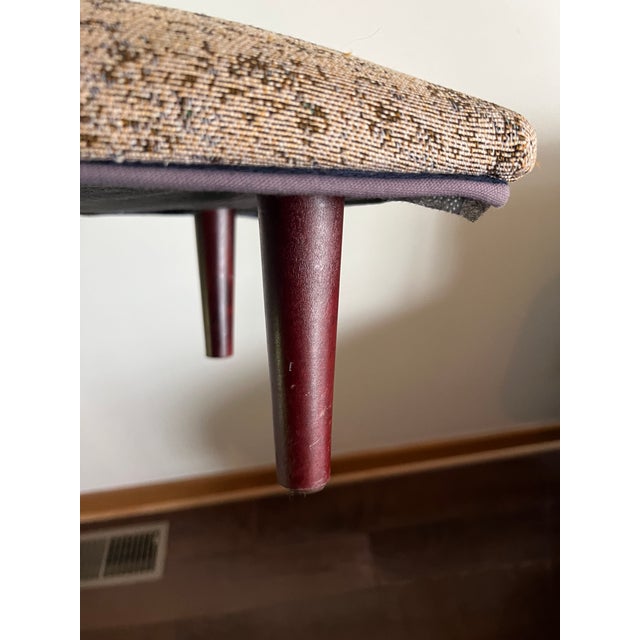 Blue Vintage Signed Tapestry Footstool With Running Horses For Sale - Image 8 of 10