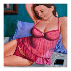 Andrea Vandoni, Girl With Her Alter Ego, 2021, Acrylic on Canvas