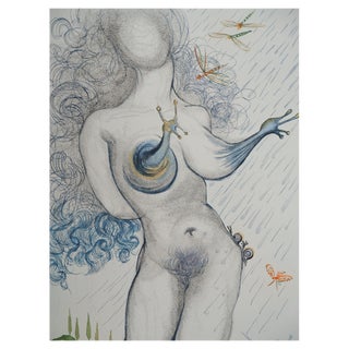 Salvador Dali, Casanova, Woman with Snails, Original Etching For Sale