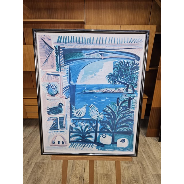 Henri Deschamps, Côte d'Azur, 1970s, Colored Lithograph, Framed For Sale - Image 5 of 10