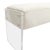Pasargad Home Tribecca Acrylic & Velvet Bench, Ivory For Sale - Image 4 of 7