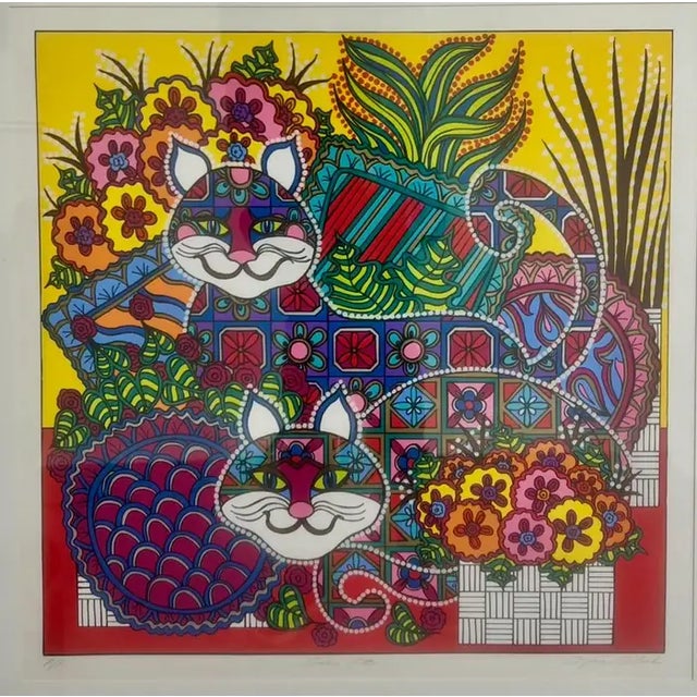 This lively and richly detailed composition by contemporary California artist Mara Lynn Abboud (American, b.1949)...