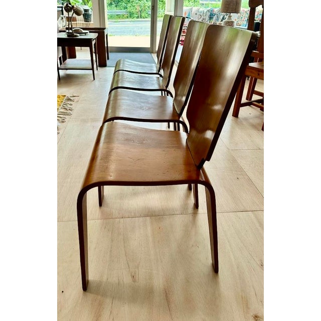 Set of 4 -1940’s Thaden Jordan Bent Plywood Dining Chairs For Sale - Image 11 of 12