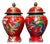 Pair of Vintage Chinese Cloisonné Enamel "Dragon & Phoenix" Covered Jars With "Xuan" Mark For Sale