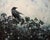 First Snow by Lindsey Kustusch | Oil On Panel Raven perched on a bush in a snowy landscape. For Sale