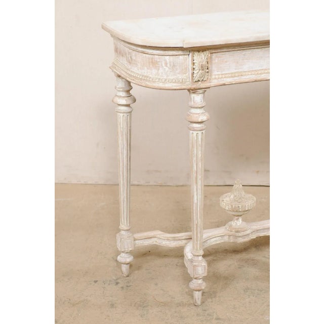 Mid 20th Century French Neoclassical Console with Marble Top For Sale - Image 9 of 13