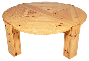Solid Pinewood Coffee Table, 1970s