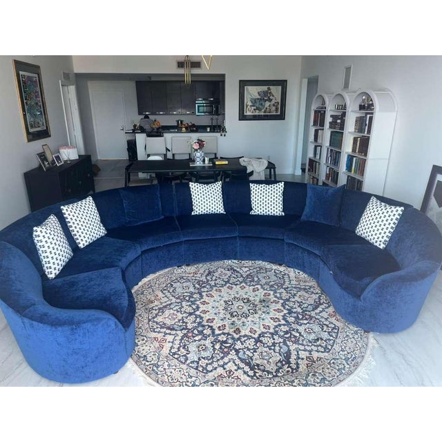 Blue Century Furniture Blue Sectional Sofa For Sale - Image 8 of 8