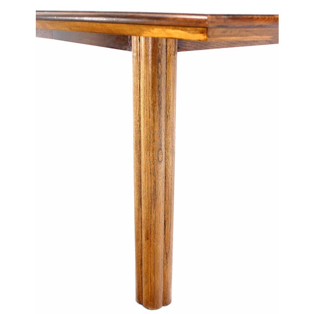 Baker Mid Century Modern Boat Shape Oval Dining Table Two Leaves For Sale - Image 6 of 10