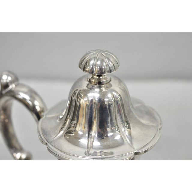 Vintage Victorian Silver Plated Bulbous Footed Tea Pot Tea Kettle For Sale In Philadelphia - Image 6 of 13