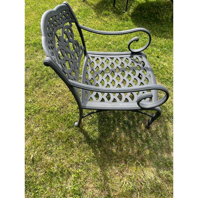 Hanamint Cast Aluminum Patio Table & 3 Chairs For Sale In Washington DC - Image 6 of 8
