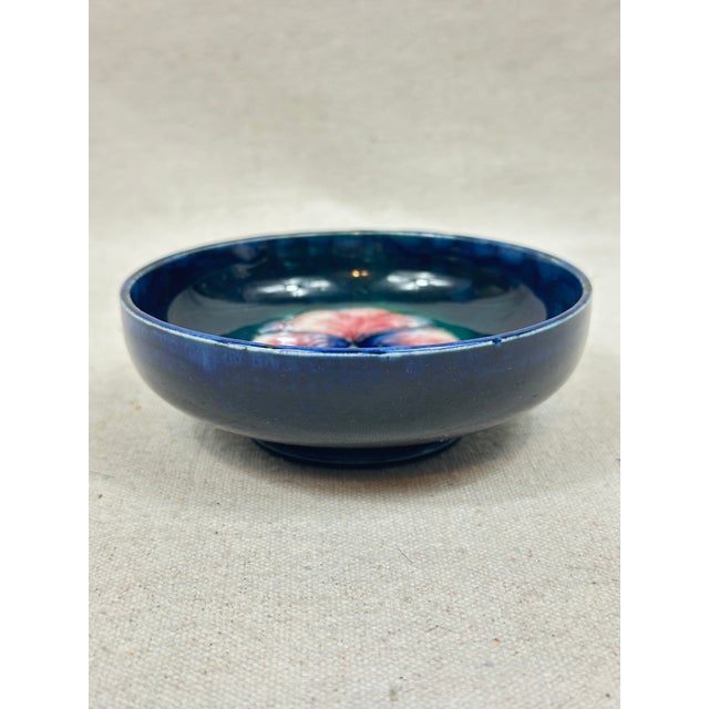 Vintage Moorcroft Pansy Bowl designed by William Moorcroft and made in England.