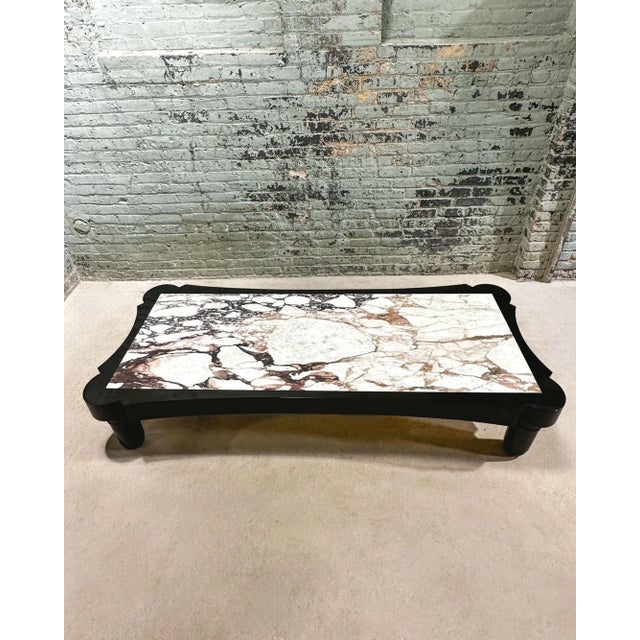 Mid-Century Modern Calacatta Viola Marble Coffee Table by Edith Norton, Signed Plate 1970 For Sale - Image 3 of 8
