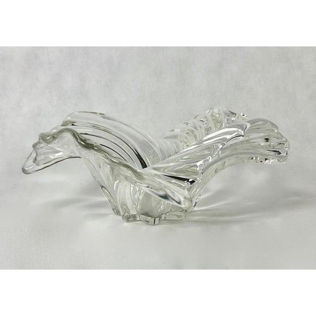 Postmodern Large German Swirling Comet Crystal Glass Serving Bowl from Mikasa, 1980s For Sale - Image 3 of 8