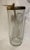 1930s glass cocktail pitcher with silver spout an etched glass detail with level and handle markings. Included is...
