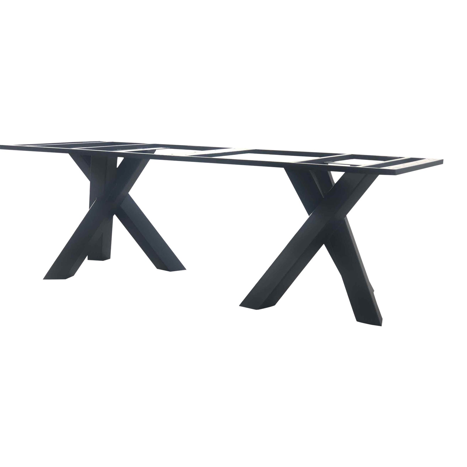 Double Pedestal Metal Dining Table Base Handmade by Invictus Steelworks