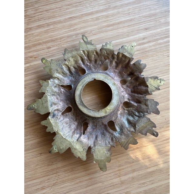 Brass Solid Brass Original 1960s Escutcheon Door Knob Backplates, 2 Available For Sale - Image 8 of 12