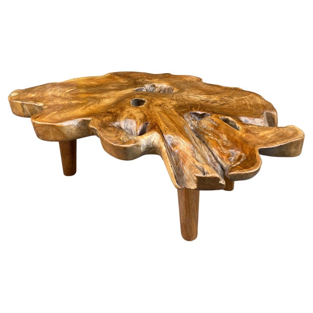 2010s Andrianna Shamaris Single Slab Live Edge Coffee Table For Sale - Image 5 of 18