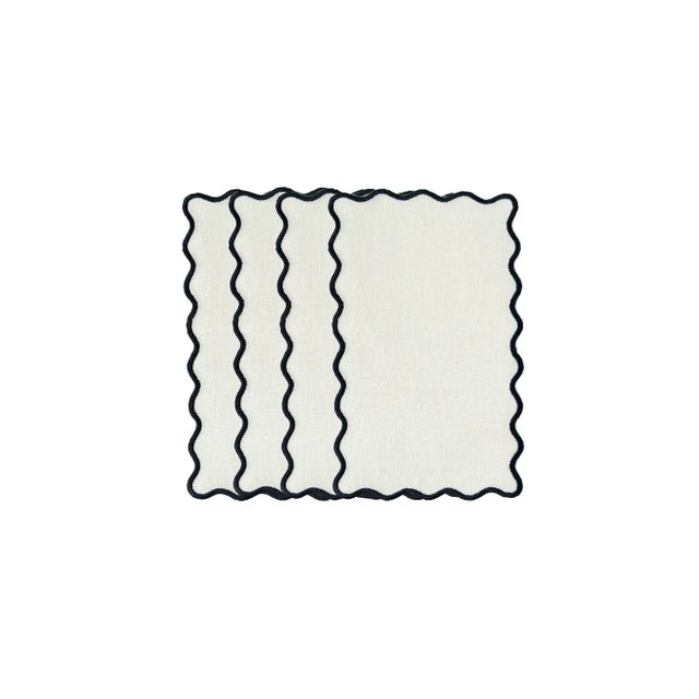 Gorgeously classic, these vintage style rectangle scalloped cocktail napkins are sure to delight your guests or the finest...
