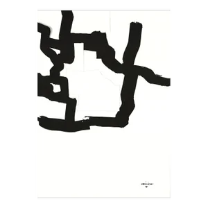 1995 Eduardo Chillida 'Collage' Abstract Black & White France Lithograph