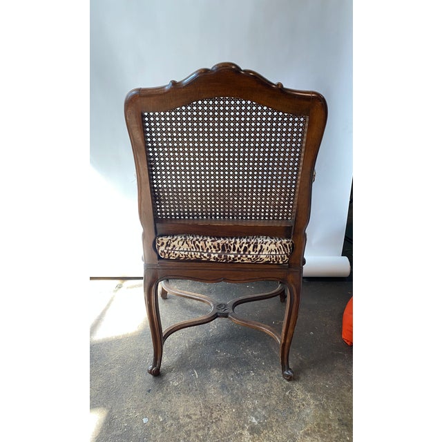 Mid 20th Century Mid 20th Century Louis XV Style Leopard Upholstered Arm Chair For Sale - Image 5 of 5