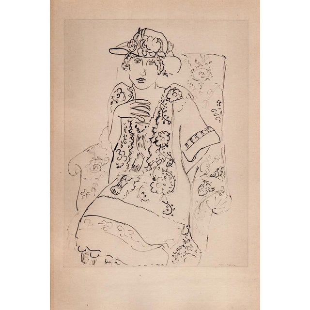 Matisse, Sitting Girl, Original Lithograph, 1920 For Sale - Image 3 of 10