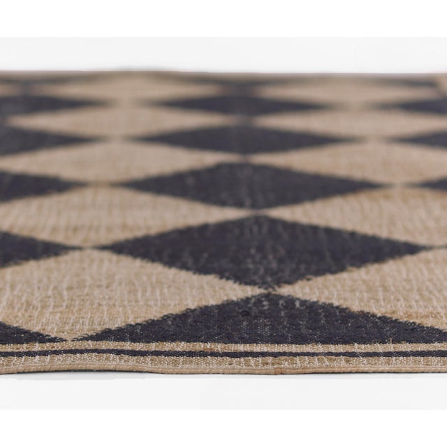 2020s Erin Gates by Momeni Orchard Court Checker Black Hand Woven Wool and Jute Area Rug 3'6" X 5'6" For Sale - Image 5 of 12