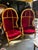 Baroque 1970s Pair of Gold Trim Red Baroque Porters Chairs For Sale - Image 3 of 12