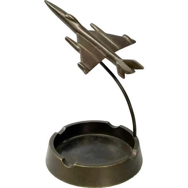 Mig 21 Desk Plane Model with Ashtray in Bronze, 1960s For Sale
