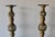 Vintage Altar Size Pierced Brass Floor Candlestick Holders Ornate Reticulated Design Mid Century For Sale - Image 4 of 15